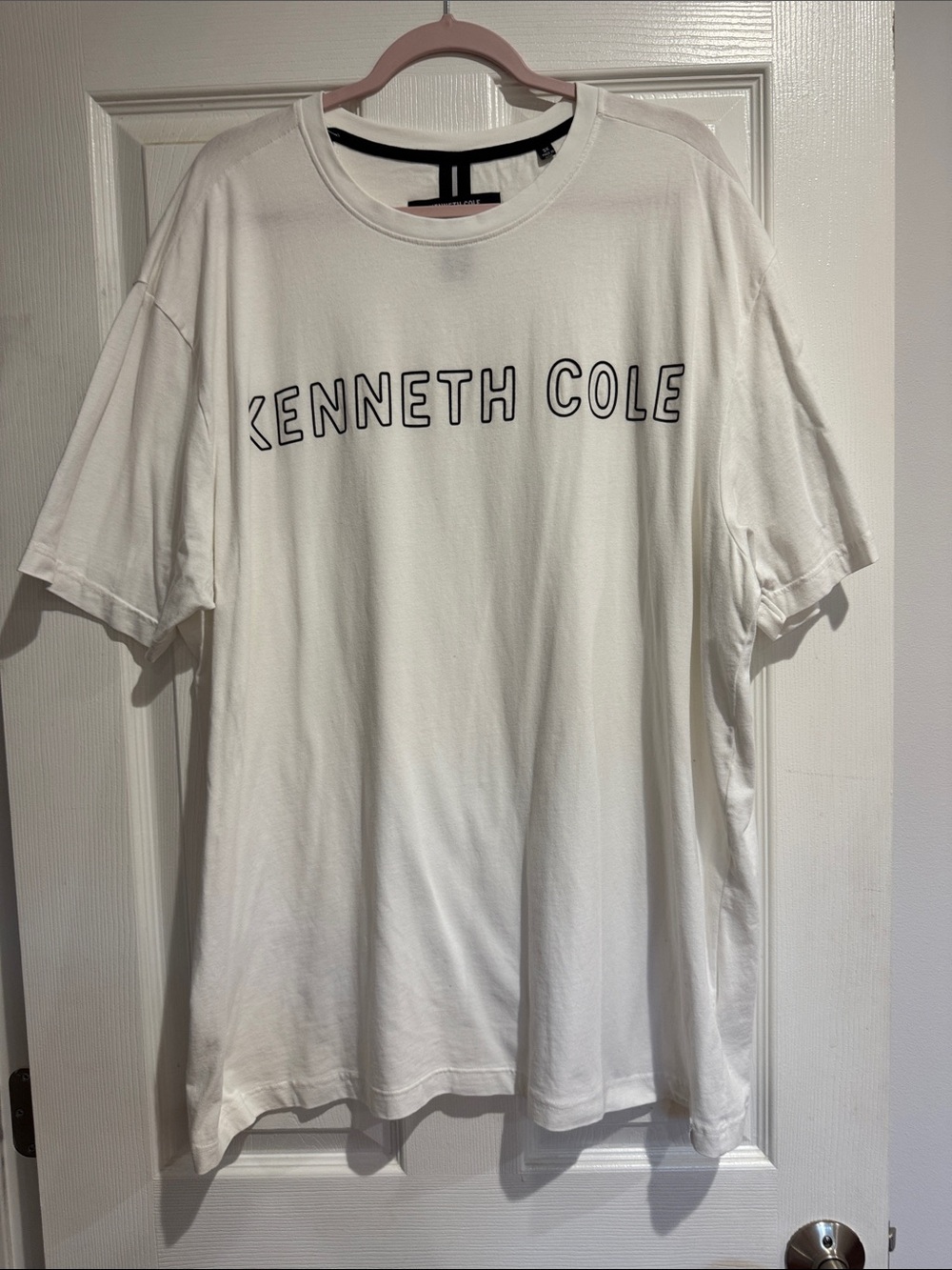 Kenneth Cole White Short-Sleeve Logo Crew Tee 3 X
